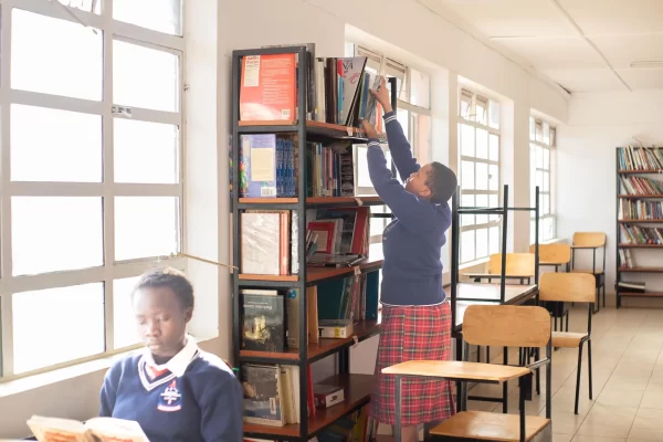 PCEA Ongata Booth Girls High School - students studying in the library