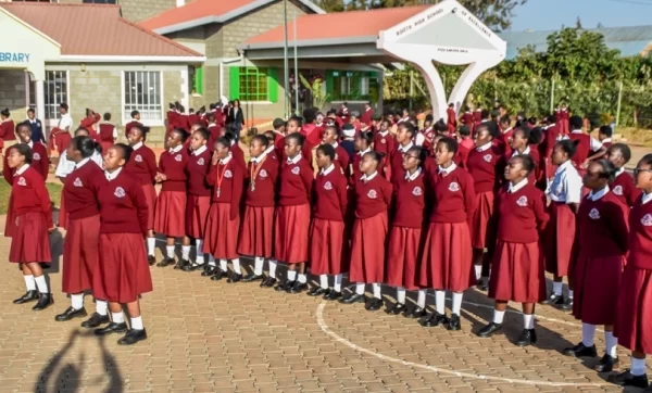 PCEA Kanjeru Booth Girls High School students at the parade