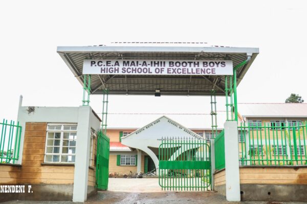 PCEA MaiAIhii Booth Boys High School of Excellence gate